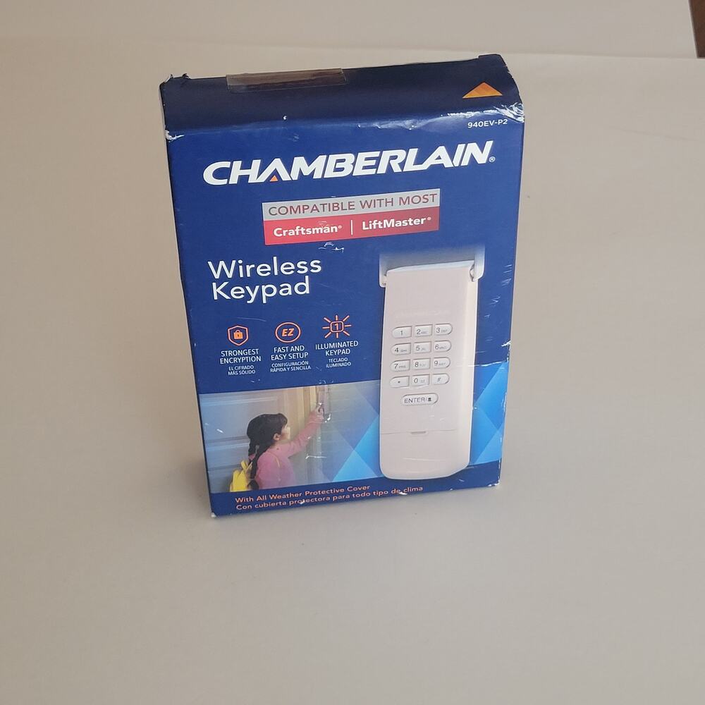 Chamberlain 940EV-P2 Garage Keyless Door Entry Keypad Wireless Keypad New sealed